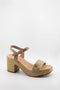 Oh My Sandals Braided Wedge Sandals with Ankle Strap